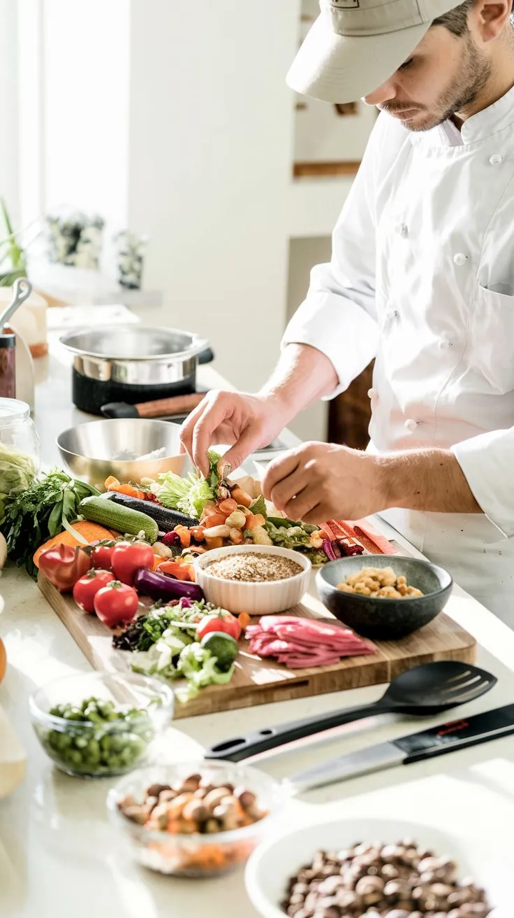 Chef demonstrating technique